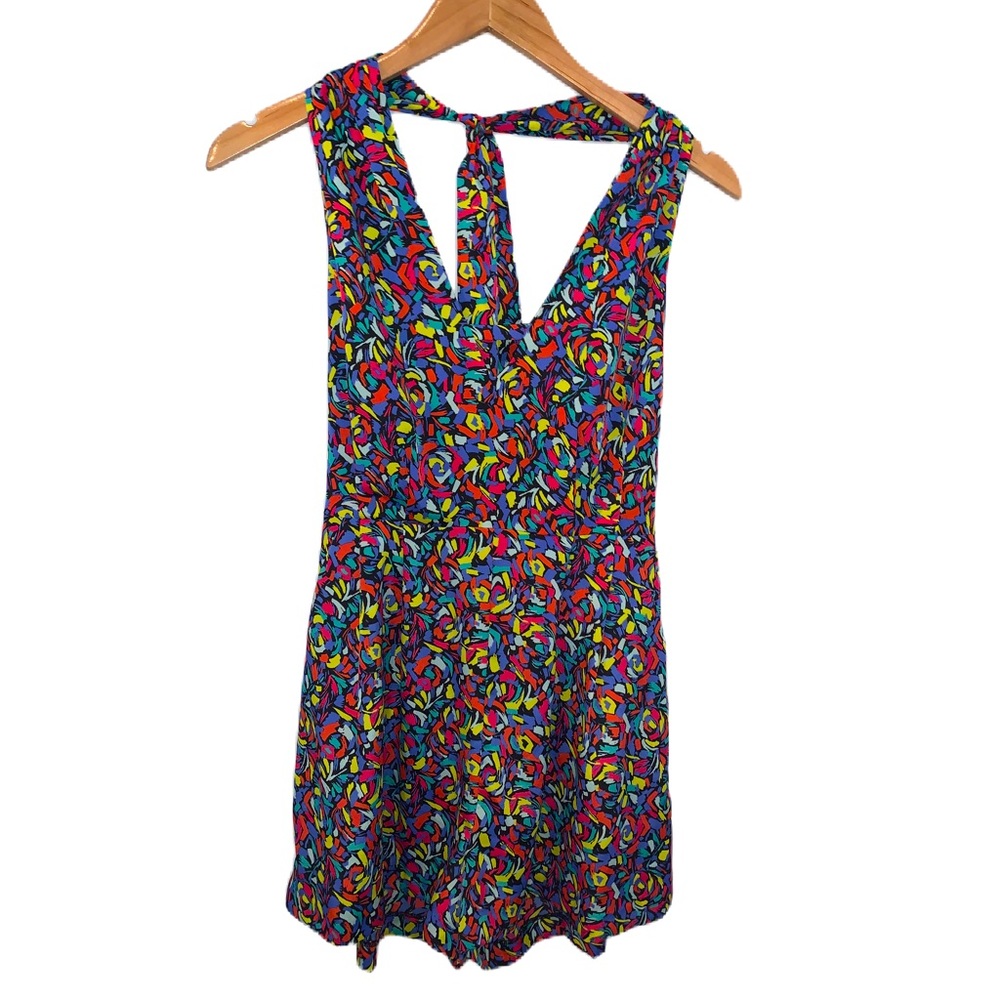 Bcbgeneration Multi Colored Halter Romper Size 2 - image 1